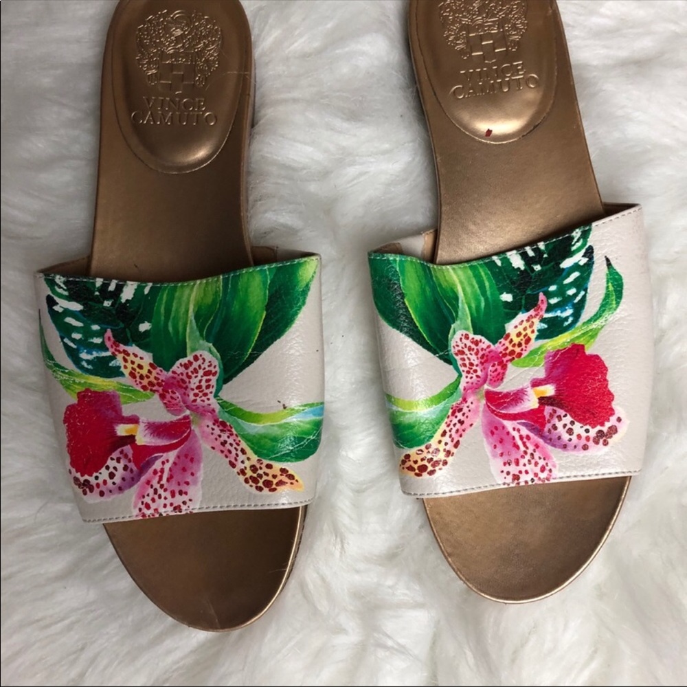 vince camuto orchid blush pink flower flat sandal - Picture 10 of 12